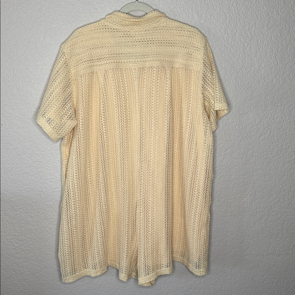 Heyson Ready For The Day Crochet Romper 1XL cream beige boho cottagecore coastal - Picture 7 of 8